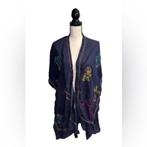 Soft surroundings- Navy kimono